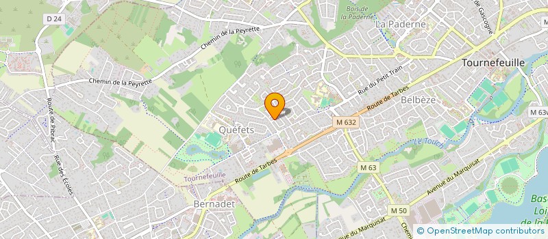 localisation de l'entreprise BARON  TOURNEFEUILLE