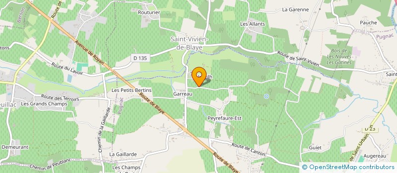 localisation de l'entreprise BARON DE ONFFROY  TAURIAC