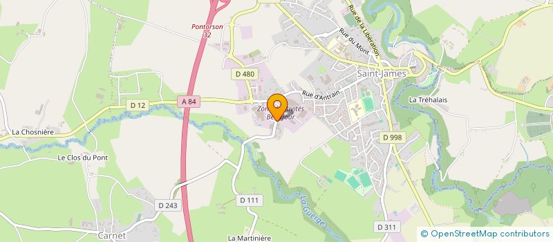 localisation de l'entreprise BARON DISTRIBUTION à SAINT-JAMES
