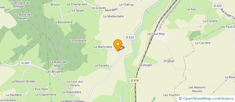 localisation de l'entreprise BARON FINANCES à BRETONCELLES