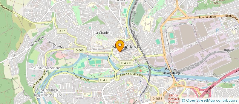 localisation de l'entreprise BARON L'HOMME LIBRE  MONTBELIARD