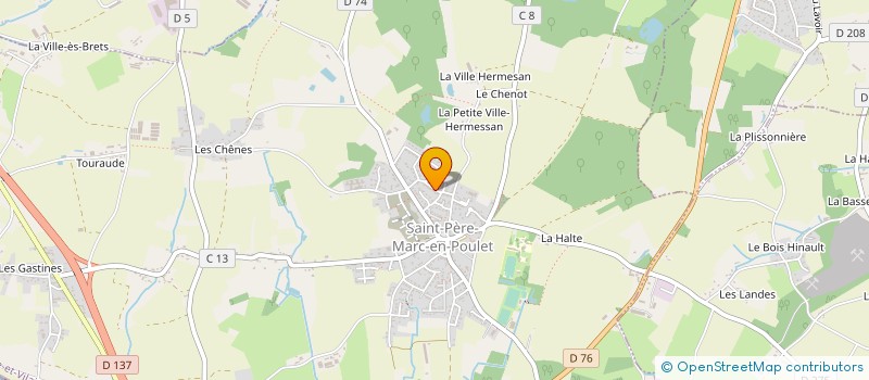 localisation de l'entreprise BARON PEINTURE  SAINT-PERE-MARC-EN-POULET