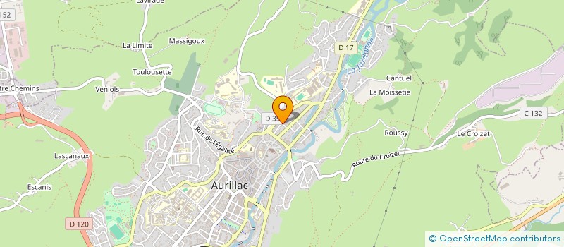 localisation de l'entreprise BARON PERRET à AURILLAC