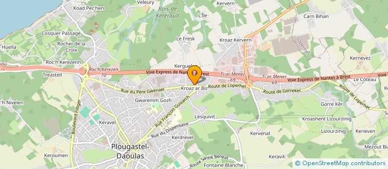 localisation de l'entreprise BARON RD à PLOUGASTEL-DAOULAS