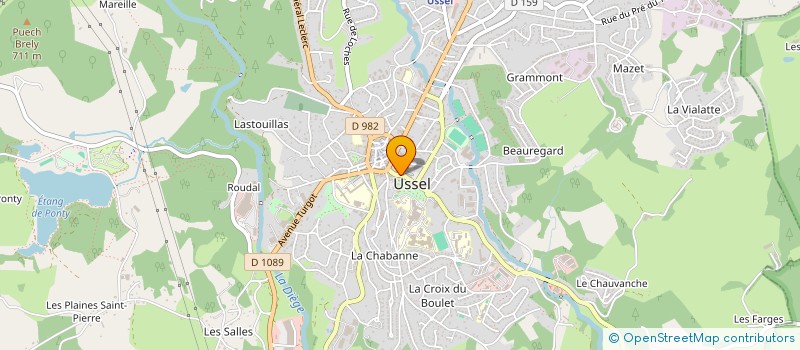 localisation de l'entreprise BARON SARL à USSEL
