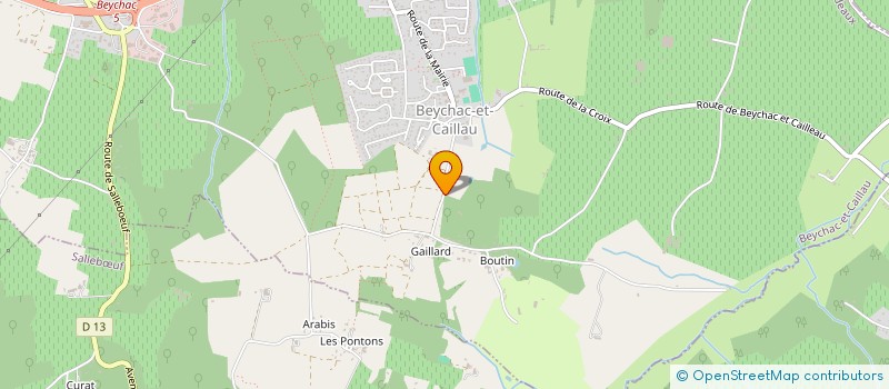 localisation de l'entreprise BARONFONFREDE  BEYCHAC-ET-CAILLAU