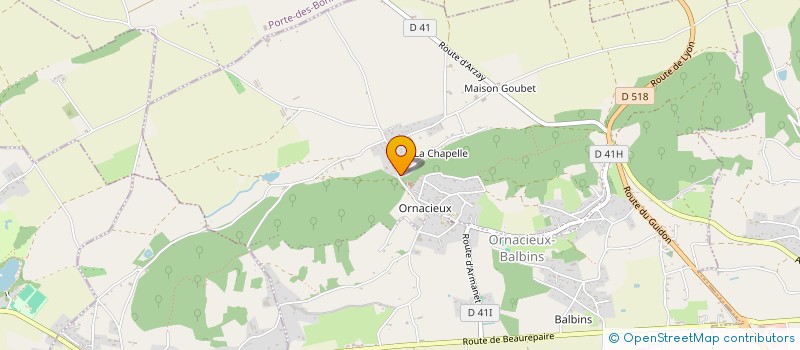 localisation de l'entreprise BARONIA IMMO  ORNACIEUX-BALBINS