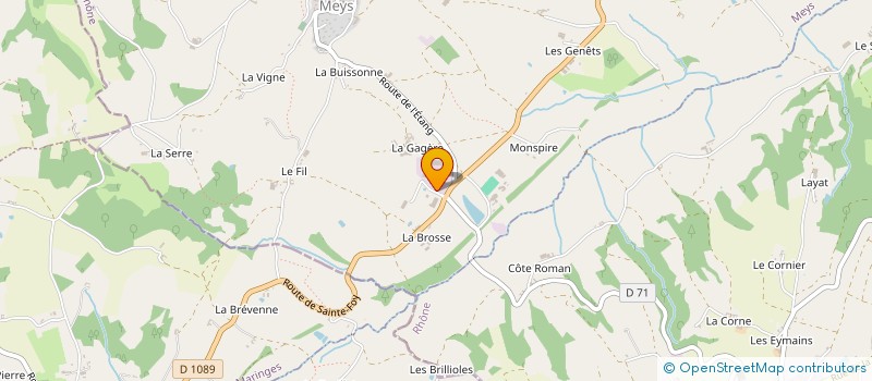 localisation de l'entreprise BARONNIER - PALETTES DU LYONNAIS à MEYS