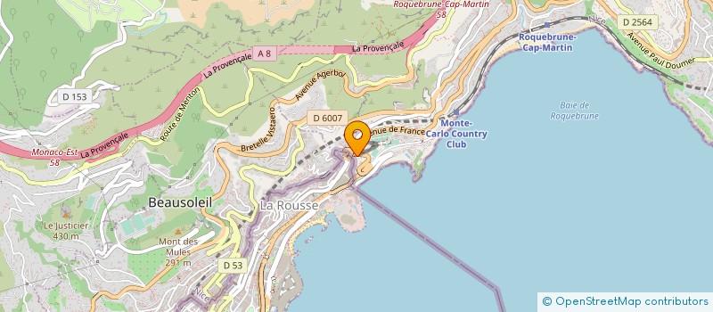 localisation de l'entreprise BARRAL MADELEINE  ROQUEBRUNE-CAP-MARTIN