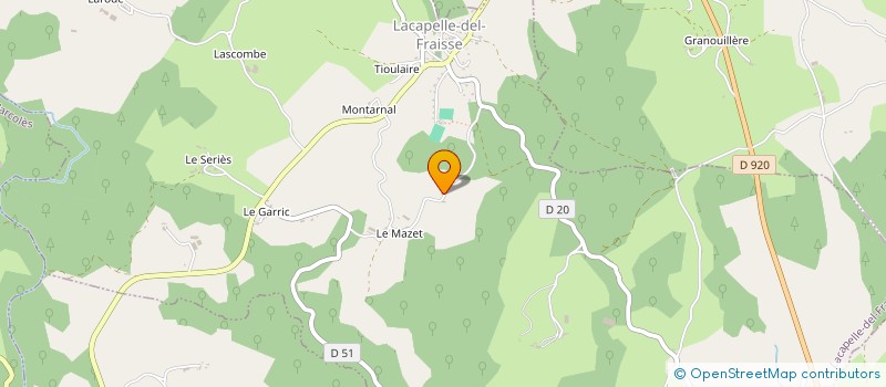 localisation de l'entreprise BARRAL MENUISERIE CHARPENTE à LACAPELLE-DEL-FRAISSE