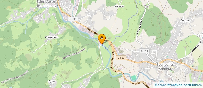 localisation de l'entreprise BARRALLON SCIERIE  BOULIEU-LES-ANNONAY