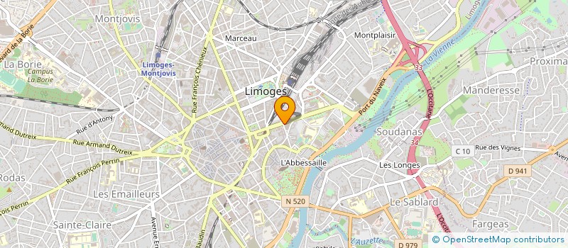 localisation de l'entreprise BARRANDON ET ASSOCIES CONSEILS à LIMOGES