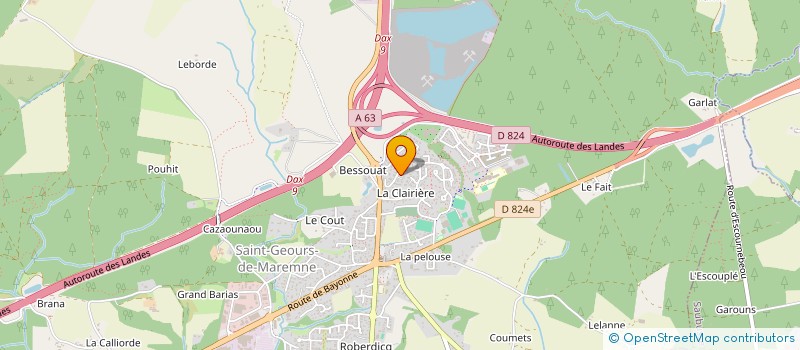 localisation de l'entreprise BARRAT à SAINT-GEOURS-DE-MAREMNE