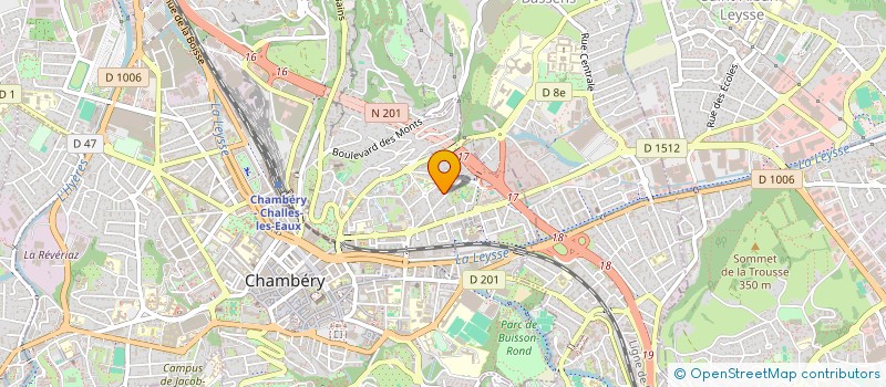 localisation de l'entreprise BARRAU PREVENTION à CHAMBERY