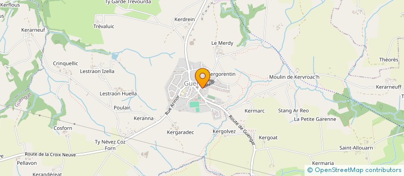 localisation de l'entreprise BARRE  GUENGAT