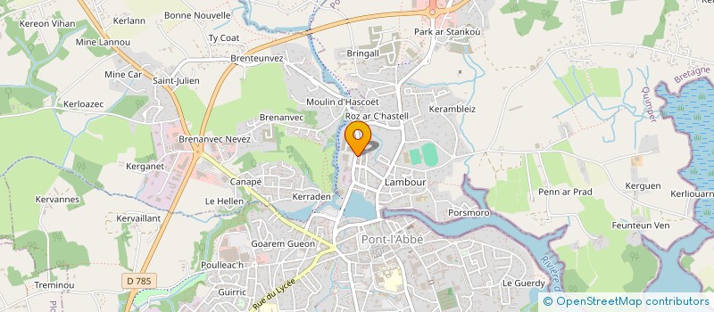 localisation de l'entreprise BARRE - ESTEVE  PONT-L'ABBE