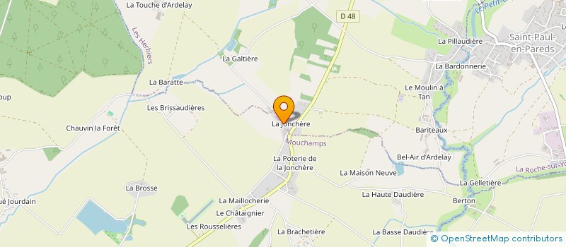 localisation de l'entreprise BARRE KEVIN à LES HERBIERS