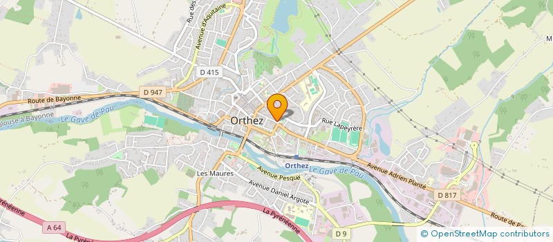 localisation de l'entreprise BARRERE CHRISTIAN GEOMETRE EXPERT à ORTHEZ