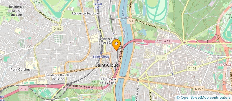 localisation de l'entreprise BARRERE DUFAU GEOMETRES EXPERTS à SAINT-CLOUD