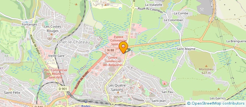 localisation de l'entreprise BARRIAC VEHICULES INDUSTRIELS  ONET-LE-CHATEAU