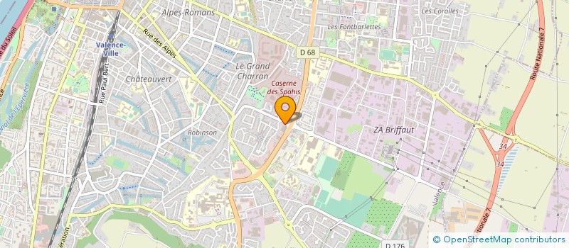 localisation de l'entreprise BARRIAL PNEUS  VALENCE