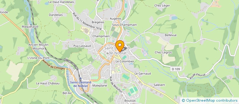 localisation de l'entreprise BARRIERE J - TOURAILLE F BASTOS  SAINT-LEONARD-DE-NOBLAT