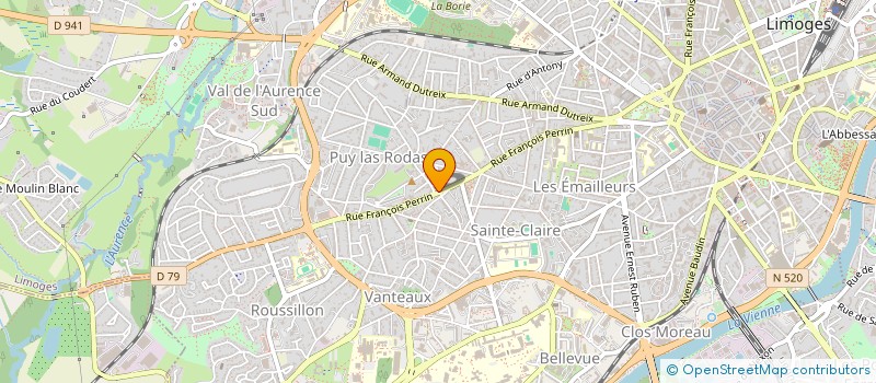 localisation de l'entreprise BARROLYMP à LIMOGES