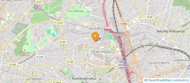 localisation de l'entreprise BARROSO à FONTENAY-SOUS-BOIS