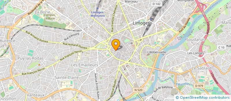localisation de l'entreprise BARS'JO à LIMOGES