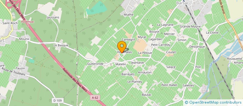 localisation de l'entreprise BARSAC  BARSAC