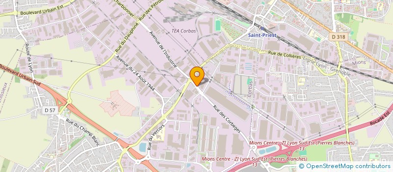 localisation de l'entreprise BART à CORBAS