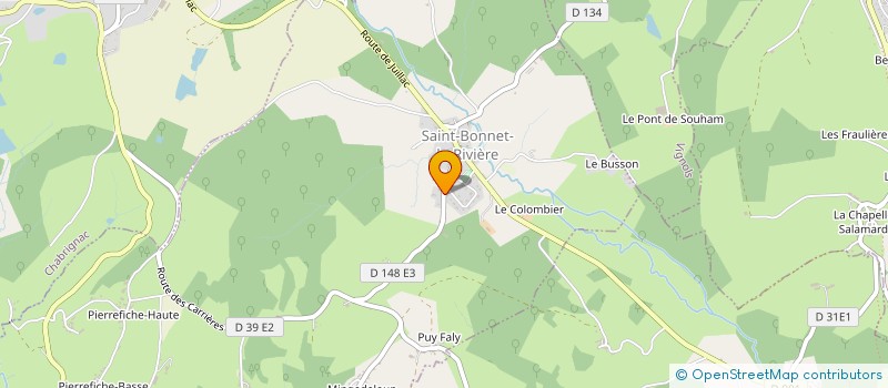 localisation de l'entreprise BARTHELEMY PHILIPPE COUVERTURE SARL  SAINT-BONNET-LA-RIVIERE