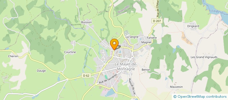 localisation de l'entreprise BARTHELET ET ASSOCIES à LE MAYET-DE-MONTAGNE