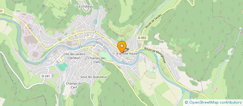 localisation de l'entreprise BARTHOD SERVICES  ORNANS