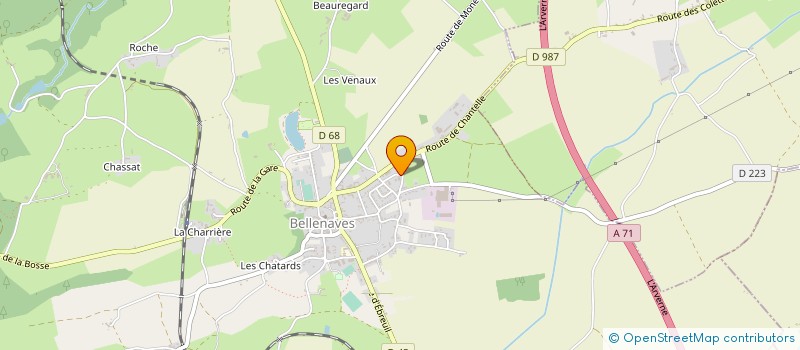 localisation de l'entreprise BARTHOUX FRERES à BELLENAVES