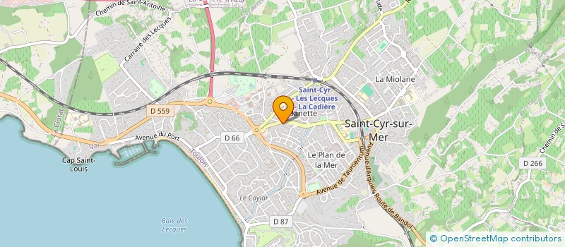 localisation de l'entreprise BARTOLI DANIEL ET VACCA BERNARD à SAINT-CYR-SUR-MER