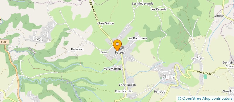 localisation de l'entreprise BARTOLINI - PASTORELLI  CHOISY