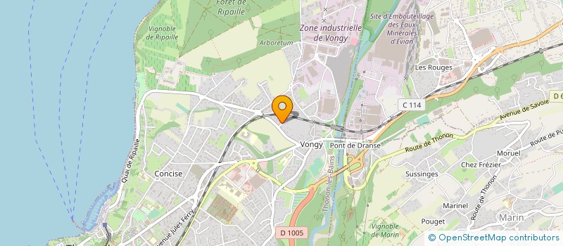 localisation de l'entreprise BARTOLINI TRANSFERTS à THONON-LES-BAINS