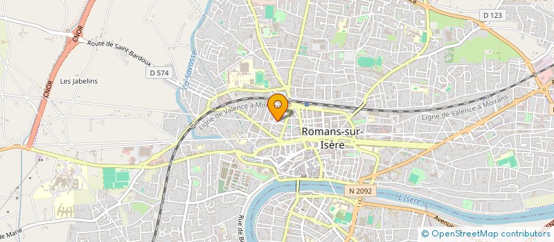 localisation de l'entreprise BARY ROUGE à ROMANS-SUR-ISERE