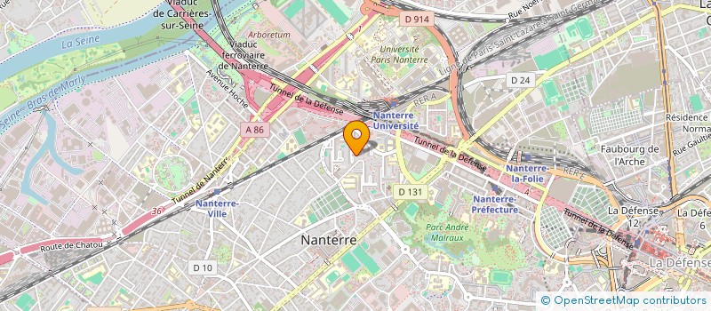 localisation de l'entreprise BARYTEL à NANTERRE