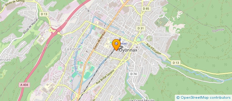 localisation de l'entreprise BAS à OYONNAX