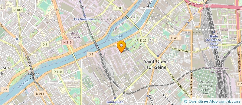 localisation de l'entreprise BASCONES & GOUJON à SAINT-OUEN-SUR-SEINE