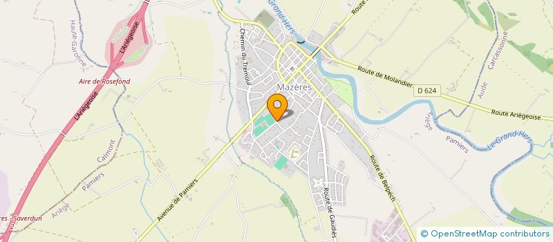localisation de l'entreprise BASE ARIEGE LAURAGAIS ENTENTE DES ECOLES DE FOOTBALL CLUBS DE MAZERES MONTAUT LE VERNET ARIEGE BELPECH à MAZERES