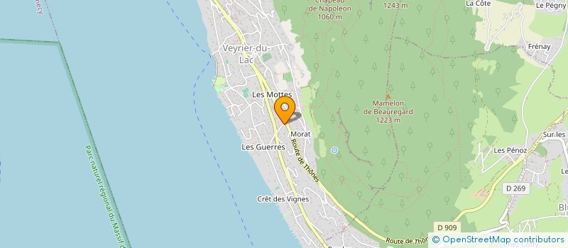 localisation de l'entreprise BASE CAMP LES GLAYSINS  VEYRIER-DU-LAC