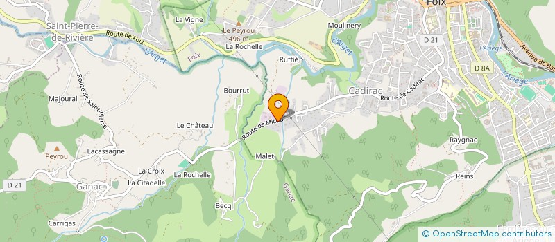 localisation de l'entreprise BASE DE LOISIRS PLEIN AIR à FOIX