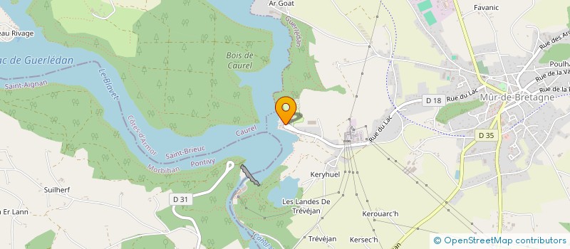 localisation de l'entreprise BASE DE PLEIN AIR DE GUERLEDAN à GUERLEDAN