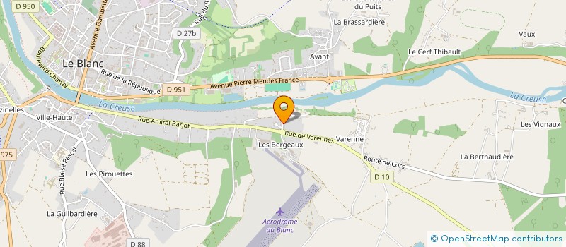 localisation de l'entreprise BASE DE PLEIN AIR DU BLANC à LE BLANC