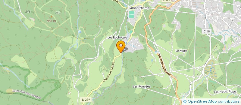 localisation de l'entreprise BASE DE PLEINE NATURE DE RAMBERCHAMP  GERARDMER