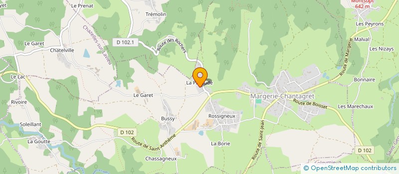 localisation de l'entreprise BASE INGENIERIE LOIRE  MARGERIE-CHANTAGRET