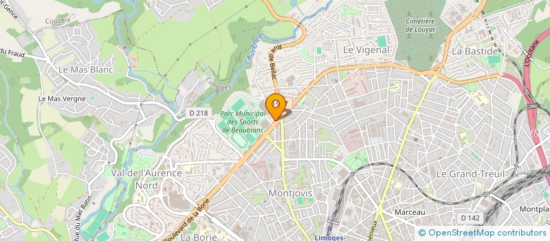 localisation de l'entreprise BASEBALL CLUB DE LIMOGES SPARKS à LIMOGES